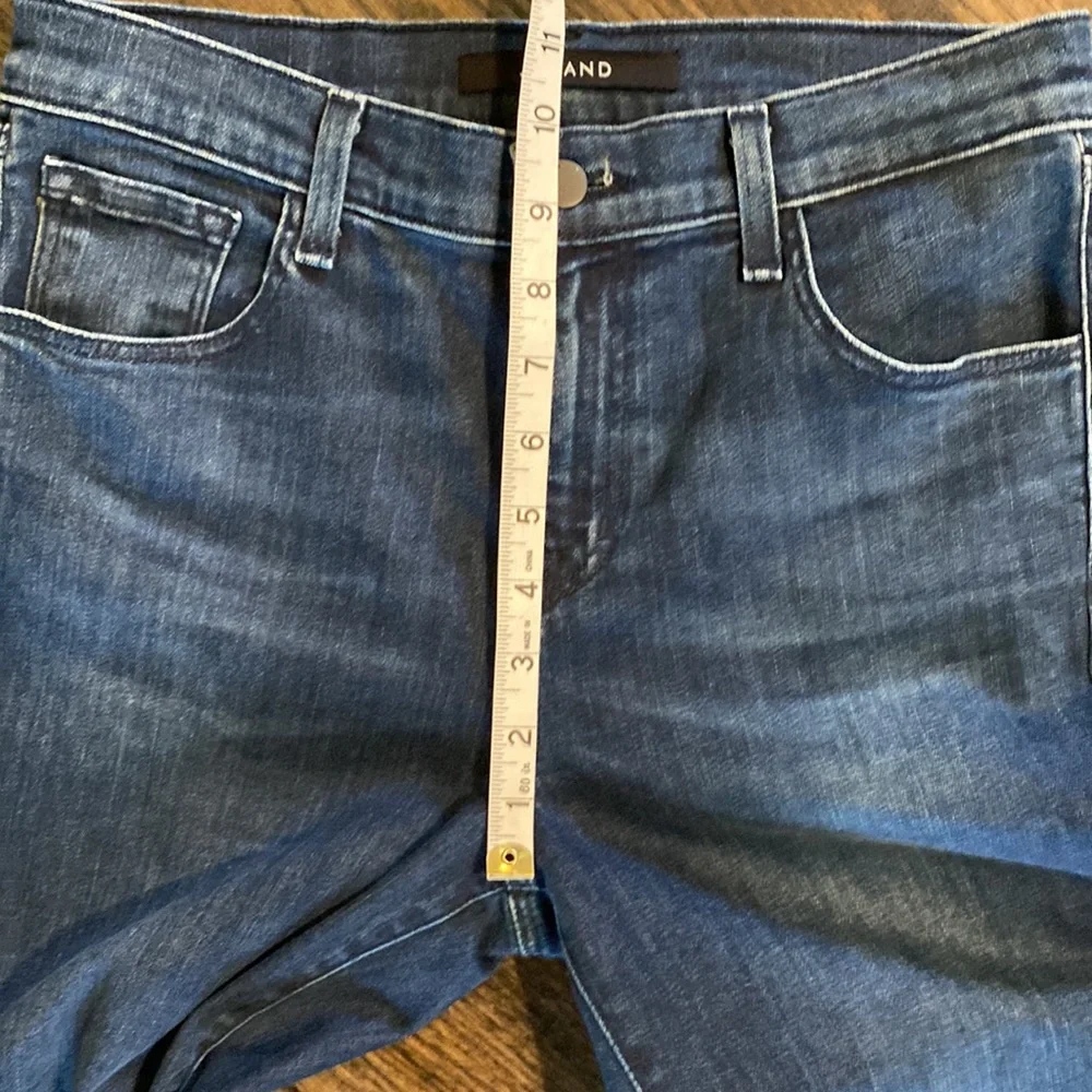 J Brand Ruby Silverpool Jeans Step Hem Silver Dipped 26 EUC